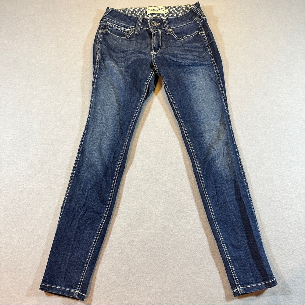 Ariat Real Denim Ella‎ Skinny Jeans Women’s 28R Blue Mid Rise Stretch Cowboy